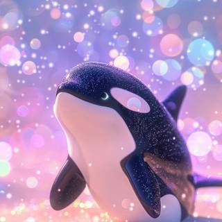 Cartoon whale wallpaper