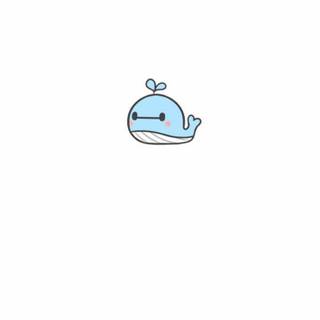 Cartoon whale wallpaper