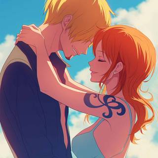 Nami and Sanji wallpaper
