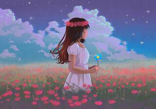 Flower girl desktop wallpaper