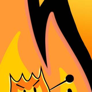 BFDI Leafy and Firey wallpaper