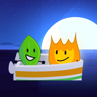 BFDI Leafy and Firey wallpaper