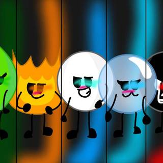 BFDI Leafy and Firey wallpaper