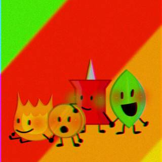 BFDI Leafy and Firey wallpaper