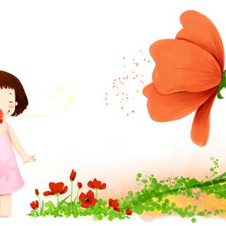 Flower girl desktop wallpaper