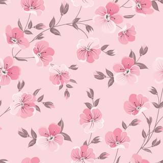 Green and pink flowers wallpaper