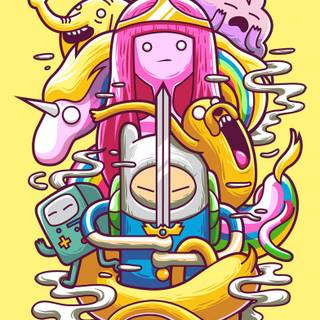 Adventure Time doodle wallpaper