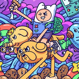 Adventure Time doodle wallpaper