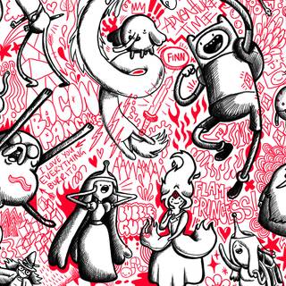 Adventure Time doodle wallpaper