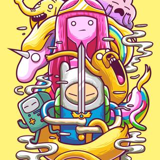 Adventure Time doodle wallpaper