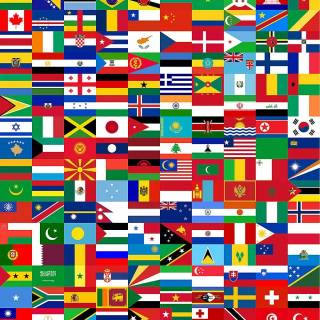 Globe with flag wallpaper