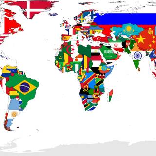 Globe with flag wallpaper