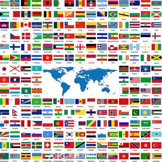 Globe with flag wallpaper