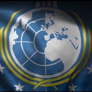 Globe with flag wallpaper