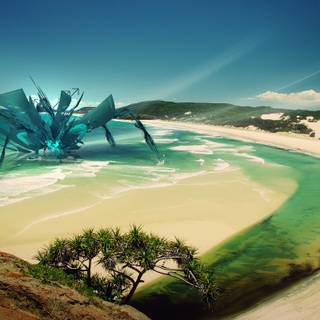 Abstract beach wallpaper