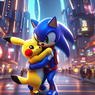 Sonic and Pikachu wallpaper