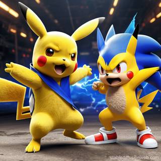 Sonic and Pikachu wallpaper