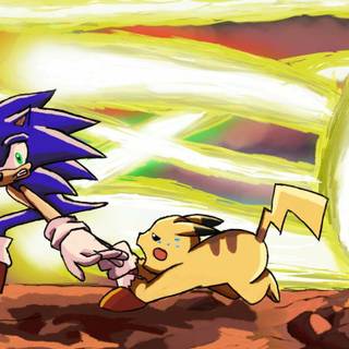 Sonic and Pikachu wallpaper