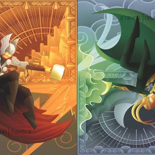 Thor vs Loki wallpaper
