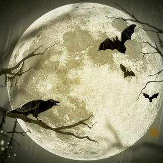 Scary moon wallpaper