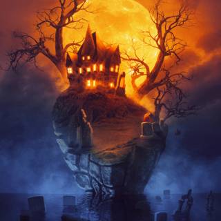 Scary moon wallpaper