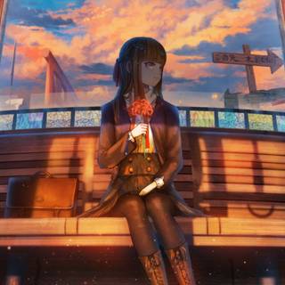 Anime train 4k wallpaper