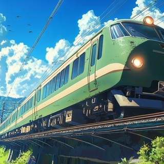 Anime train 4k wallpaper