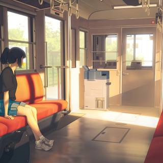 Anime train 4k wallpaper