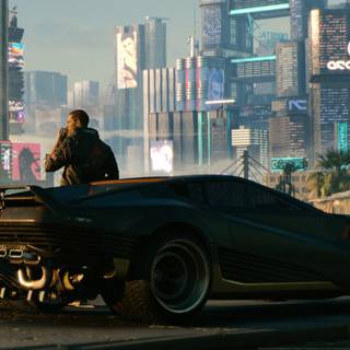 4k Cyberpunk car wallpaper