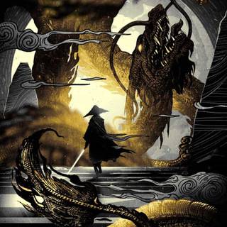 Samurai and dragon wallpaper