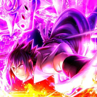 Sasuke purple 4k wallpaper