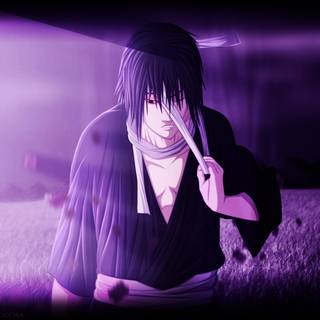 Sasuke purple 4k wallpaper