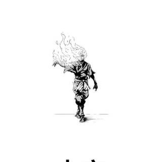 Black and white anime mobile wallpaper