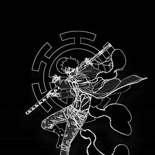 Black and white anime mobile wallpaper