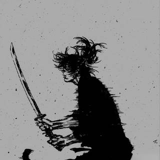 Black and white anime mobile wallpaper