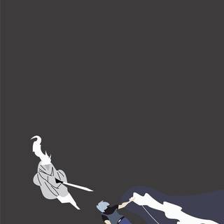 Black and white anime mobile wallpaper