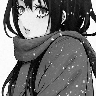 Black and white anime mobile wallpaper
