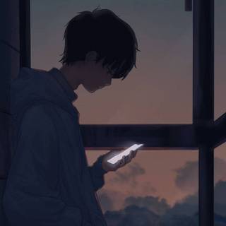 Mobile anime boy wallpaper