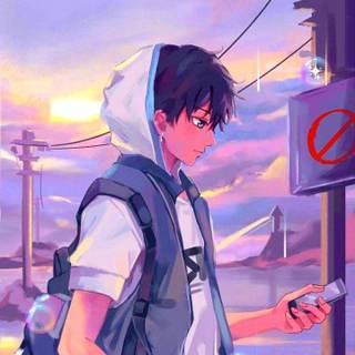 Mobile anime boy wallpaper