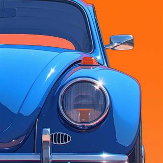 Retro car mobile wallpaper