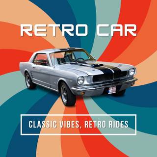 Retro car mobile wallpaper