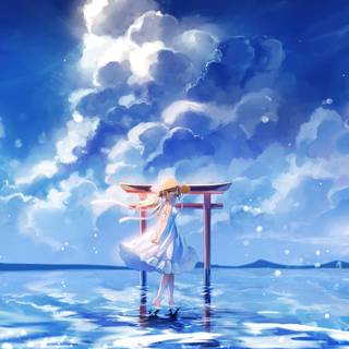 4k anime ocean wallpaper