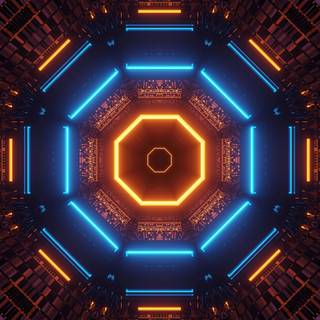 4k neon orange wallpaper