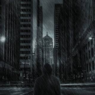 Dark city aesthetic desktop wallpaper