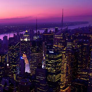 Dark city aesthetic desktop wallpaper