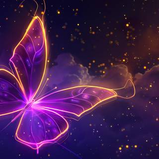 Purple butterfly desktop wallpaper