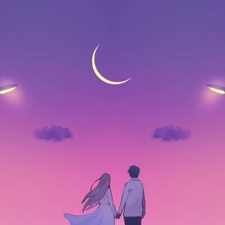 Anime purple desktop wallpaper