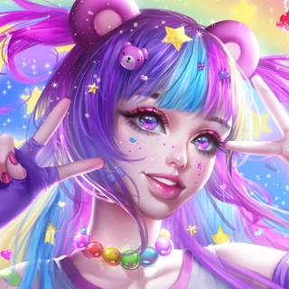 Anime purple desktop wallpaper