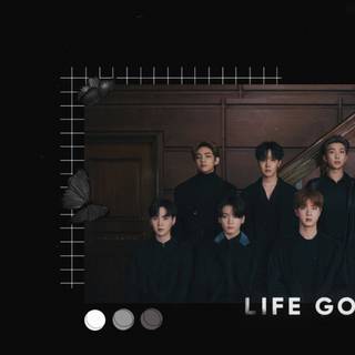 BTS desktop dark wallpaper