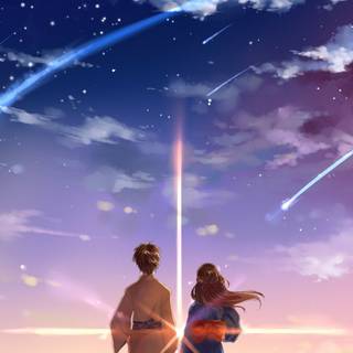 Anime purple desktop wallpaper